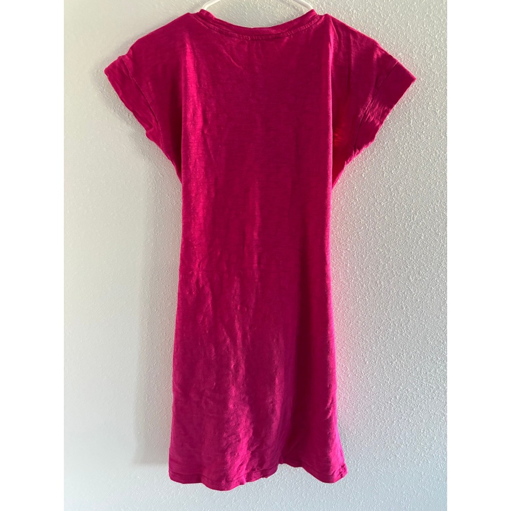 J Crew T Shirt Dress Womens XS Pink Cotton Tie Casual Preppy Travel Beach - Picture 2 of 4
